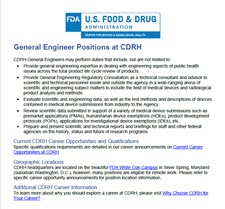 CDRH General Engineer Position Description Thumbnail